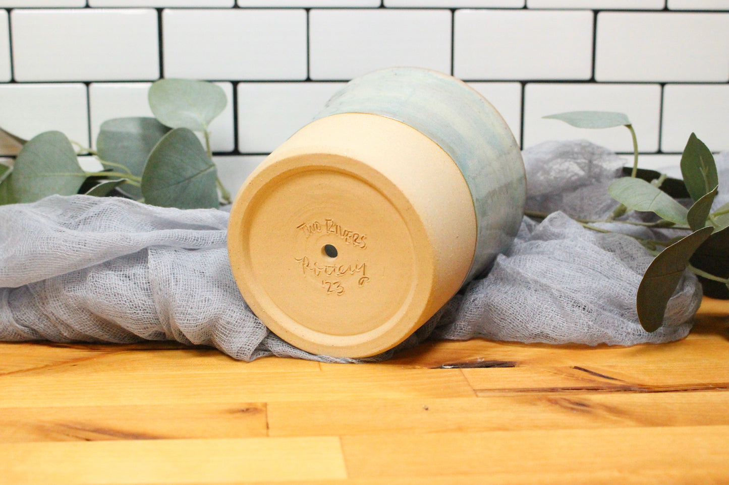 The Antique Blue Planter